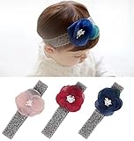 J-LAVIE キッズ・ベビー ヘアアクセサリー ヘアバンド カチューシャ かわいいお花 誕生日 結婚式 お宮参り お出かけ (ピンク)