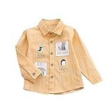 菲服 子供服 男の子 長袖 漫画 テープ シャツ（80-120CM） (イエロー, 100)