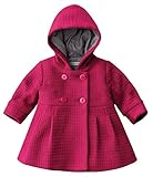 (ラボーグ)La Vogue 女の子 ガールズ コート ジャケット 子供服 厚手 パーカー 中綿 フード付き キッズ ベビー 赤ちゃん アウター ブルゾン 秋冬 防寒 ローズ 100