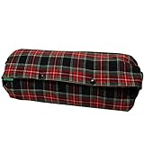 acortile 抱っこ紐(だっこひも）収納カバー 【選べるサイズ】（タータンチェック/黒 /Mサイズ) 裏生地ベージュ色 日本製 リバーシブル 通常配送無料