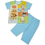 【本体綿100％】2018年 夏物 アンパンマン 天竺 お着替え練習 半袖パジャマ Anpanman サックス◇100cm