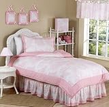 Pink French Toile Childrens and Teen 3 Piece Full / Queen Girls Bedding Set [並行輸入品]