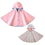 ミキハウス (mikihouse) イカリマーク＆リボン リバーシブルポンチョ (41-3801-786) 〈フリー(70cm-90cm)〉 ピンク（08）