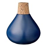 Navy Ceramic Vase with Cork Neck [並行輸入品]