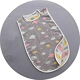 ベビー スリーパー 2重より柔らか ゼ スリーパー 秋用 パジャマ ベビー 寝袋 オーガニックコットン 夏用 綿 薄手 子供 赤ちゃん ボタン開閉式 プレゼント40*60 cm 雲 グレー