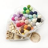 [木製アクセサリーセット]DIY ママ授乳ジュエリー 赤ちゃんのおもちゃ Type1+2+3