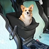 【2025年新登場】犬 ドライブボックス 車 ペットドライブボックス 犬シート車 アームレストボックス 助手席 飛び出し防止 Eppinn 小型犬 猫 車用 ベッド ドライブベッド カー用品 お出かけ おしゃれ 車載用 旅行 アウトドア 滑り止め（ブラック）