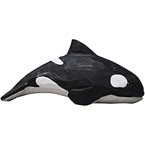 Amazon.co.jp: TALKLEK 手彫り クリエイティブ 木製シャチ 置物