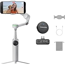 Amazon | Insta360 Flow 2 Pro Mic キット（グレー）– 折りたたみ式AI