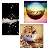 私の家族 水晶純粋な明確なマジック クリスタル ガラス ヒーリング ボール鏡滑らかなボール球 60 mm スタンド付き