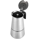 モカポット ステンレス鋼パーコレーターモカポット コーヒーメーカーストーブ ホームオフィス用(100ml)