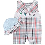 CarriageブティックCoral Plaid Shortall &帽子 カラー: ホワイト