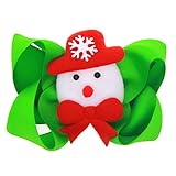 Zhhlinyuan ベビー小物 Children Christmas Ribbon Bowknot Hairpin Kids Baby Girls Hair Clips Headdress ヘアアク