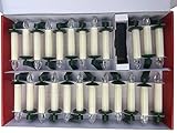 セットof 24ホワイトBattery PoweredリモートコントロールLEDクリスマスツリーカラフルテーパキャンドルライトLEDちらつきフレームレスキャンドルwith Clip forや結婚式クリ