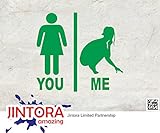 JINTORA ステッカー/カーステッカー - You vs. Me - female comparison - あなた対 私 - 女性の比較 - 100x90mm - JDM/Die cut - 車