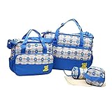 Baoblaze 全5色　ママバッグ　マザーズバッグ　マタニティ用品　ベビー用品　産前産後使用　多機能　 大容量　軽量　おしゃれ　5点セット - ライトブルー