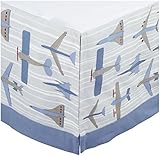 DwellStudio Canvas Crib Skirt- Flight Sky by Dwell Studio [並行輸入品]