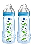 MAM Baby Bottle, Blue, 11 Ounce, 2-Count, (designs may vary) by MAM [並行輸入品]