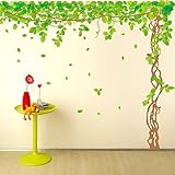 SWORNA Nature Series SN040 Lovely Large Green Tree Removable Vinyl DIY Wall Art Decor Decal Mural St
