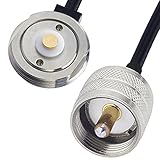 Bingfu RFピグテール標準50 Ohm NMO to UHFプラグオスon 5 m ( 16.40ft ) rg58同軸ケーブルアマチュア2 Wayでのモバイルラジオアンテナ車のユニバーサルアン
