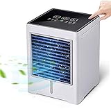 【2020年進化版】 ミニエアコンファン TTMOW 4in1 タッチ式 卓上冷風扇 470ML大容量 3段階風量 冷却・加湿・空気清浄機・