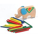 Kids Smart Toys Wooden Blocks Balancing Elephant Educational Camel Bar Games Toy 4.7*3.1 by kangbaob
