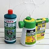 らくらく液体肥料スプレイヤーとメネデール芝肥料原液1リットル入り（7-5-5）のセット[液肥散布器と液肥]
