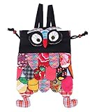 (ビグッド)Bigood キッズ リュックサック 可愛い デイパック 切り替え バックパック 子ども用バッグ 折り畳み リュックサック エスニック アウトドア 登山 フクロウ型 G