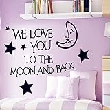 Mr。S Shop英語文字The Moon Star壁ステッカー子供の部屋装飾大きいサイズ