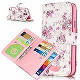 Zeebox Galaxy S5 手帳型 ケース スタンド機能 カード収納ホルダー 衝撃吸収 Samsung Galaxy S5 対応 高品質 保護カバー 生涯補償付き (ピンク #4)