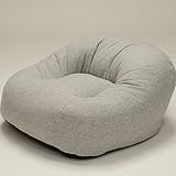 あぐらジェニックなおしゃれソファー 一人掛け クッション Maphie 日本製 座椅子 (エレガンス生地：グレー)