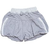 【本体綿100％】2017年 夏物 UZULAND ウズランド 天竺 レース使い カボチャ ５分丈パンツ グレー◇95cm
