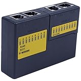 SODIAL(R)ミニRJ45 RJ11 Cat5ネットワークLANケーブルテスター　キーチェーン付き