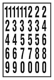 Hy-Ko MM-7N Vinyl Self-Stick Numbers, 2", Black/White [並行輸入品]
