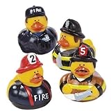 Fun Express Firefighter Fireman Fire Fighter Hero Rubber Ducks (12 Pack) [並行輸入品]