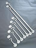 IRONMONGERY Worldâ ®ホットDip亜鉛めっきシルバーアウトドア使用Cast Ironキャビンフックと目Shedゲートドアラッチin 9サイズ( 6インチ/ 150 mm ) by i