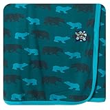 KicKee Pants Print Swaddling Blanket, Cedar Brown Bear by KicKee Pants