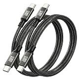 USB-C ケーブル 1.5m 2本セット C to C PD100W 5A E-Marker 480Mbps ナイロン編み