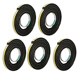 uxcell スポンジテープ 粘着テープ 片面 耐震性 幅15mm 厚さ10mm 長さ2M ノイズ絶縁 5枚入り