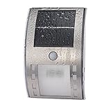 KINGTOP ソーラー LED センサーライト 屋外 高品質 ステンレス製 防水機能付き LED電球3個内蔵 電池不要 屋外照明/軒先/壁掛け/庭先/玄関周り等で使用 夜間自動点灯 ZB-10 改良
