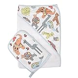 ウィーゴアミーゴ Weegoamigo フード付きタオル ミトン セット ベビー タオル Gift Hooded Towel & Mitt Toy Wacky Wildlife