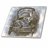 PSヴィンテージ – アリスin Chair with Cat Alice in Wonderlandヴィンテージ – タイル 6" ct_110210_2