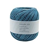 横田 DARUMA レース糸 #20 col.8 ブルー 系 50g 約210m 3玉セット 01-2270