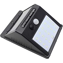 Amazon.co.jp : 20LED センサーソーラーライト ブラック 屋外