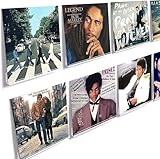 レコードラック 壁掛け cd ラック LP レコード ウォール ディスプレイ ラック アクリル製 透明 簡単取付 小物収納 「8個セット」