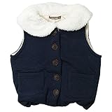 《H28年秋冬物》 nico hrat(ニコフラート) 製品洗い加工済み 表キルト天竺裏フリースベスト 110cm/NV NO.B-260973