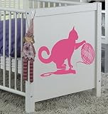 猫の動物ペット子猫ハンターボールウール子供部屋の子のスタイリッシュな壁アートステッカーデカールg8494