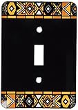 3dRose LLC lsp_76556_1 Brown and Black African Pattern Art Of Africa Inspired By Zulu Beadwork Geome