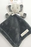 Blankets and Beyond Charcoal and Grey Elephant Baby Security Blanket Plush by Blankets and Beyond