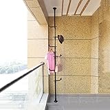 LIANGJUN 床の立っているコートの帽子のラックの金属の木の小枝の形6つのフック、4つの色が利用可能 ( 色 : ブラック )
